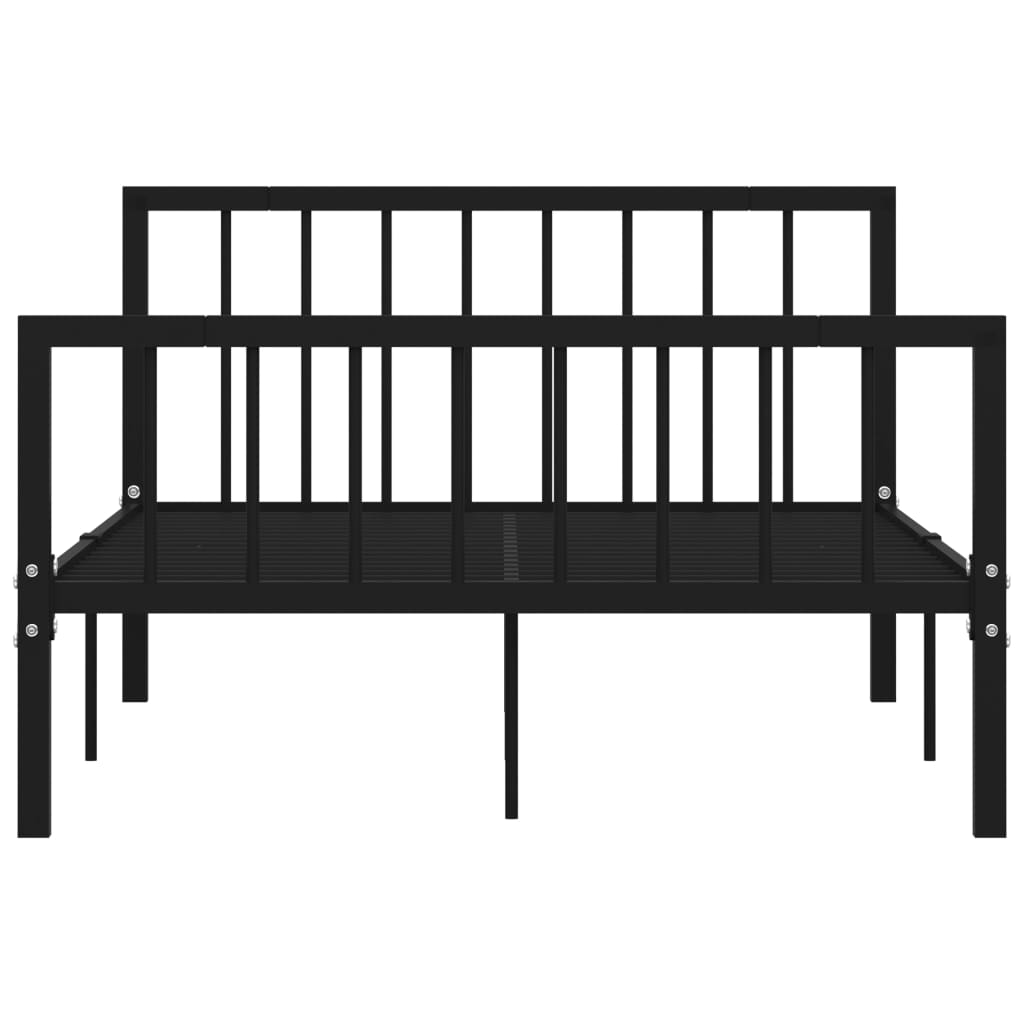 284570 vidaXL Bed Frame without Mattress Black Metal 120x200 cm